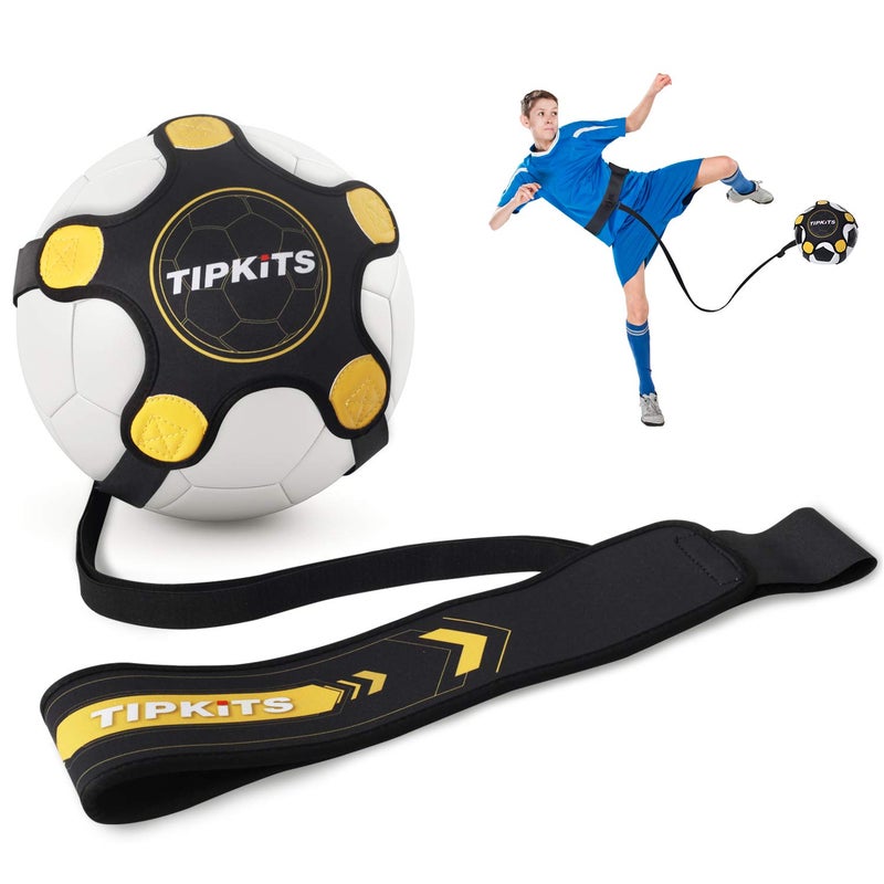 TIPKITS Soccer Training Equipment for kids Adults, Solo Soccer Trainer Belt, with Upgraded Leather Fixation - Image 1